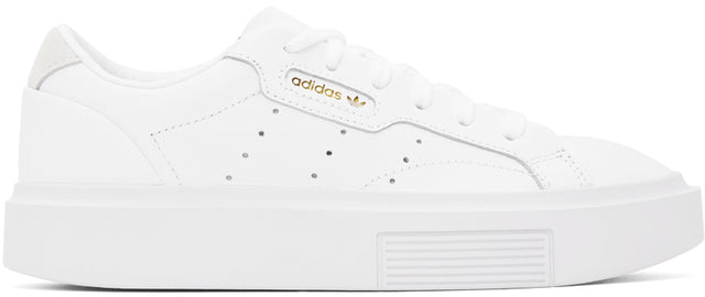 adidas Originals White Sleek Super Sneakers - Adidas Originals Sneakers Sleek Sleek White - Adidas Originals White Sleek Super Sneakers.