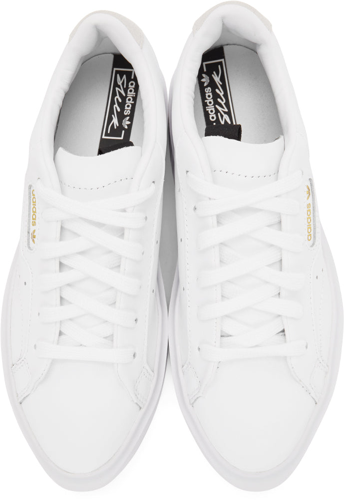 adidas Originals White Sleek Super Sneakers