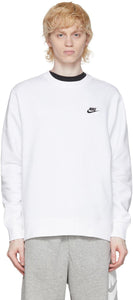Nike White Sportswear Club Sweatshirt - Sweat-shirt Nike White Sportswear Club - 나이키 화이트 스포츠웨어 클럽 스웨터