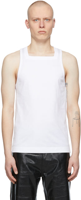 Givenchy White Square Tank Top - Débardeur carré blanc Givenchy - 지방시 화이트 스퀘어 탱크 탑입니다