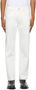 Acne Studios White Straight Fit Jeans - Jeune ajusté blanc Studios d'acné - 여드름 스튜디오 화이트 스트레이트 맞는 청바지