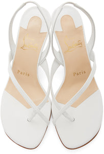 Christian Louboutin White Taralita 55 Heeled Sandals - Christian Louboutin Blanc Taralita 55 sandales à talons - Christian Louboutin White Taralita 55 힐리타 샌들