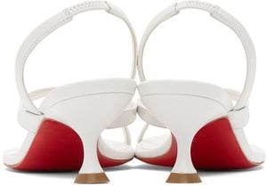 Christian Louboutin White Taralita 55 Heeled Sandals