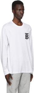 Burberry White TB Monogram Atherton Long Sleeve T-Shirt