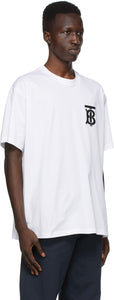 Burberry White TB Monogram Emerson T-Shirt