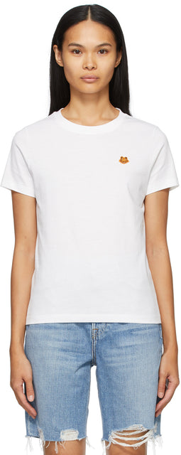 Kenzo White Tiger Crest T-Shirt - T-shirt de crête de tigre blanc kenzo - Kenzo 화이트 타이거 크레스트 티셔츠