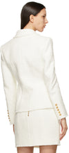 Balmain White Tweed 6-Button Blazer