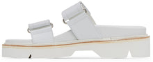 Dries Van Noten White Velcro Strap Sandals