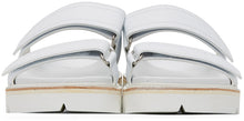 Dries Van Noten White Velcro Strap Sandals
