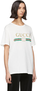Gucci White Vintage Logo T-Shirt