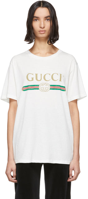 Gucci White Vintage Logo T-Shirt