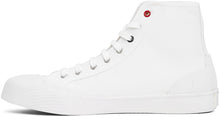 Thom Browne White Vulcanized 4-Bar High-Top Sneakers