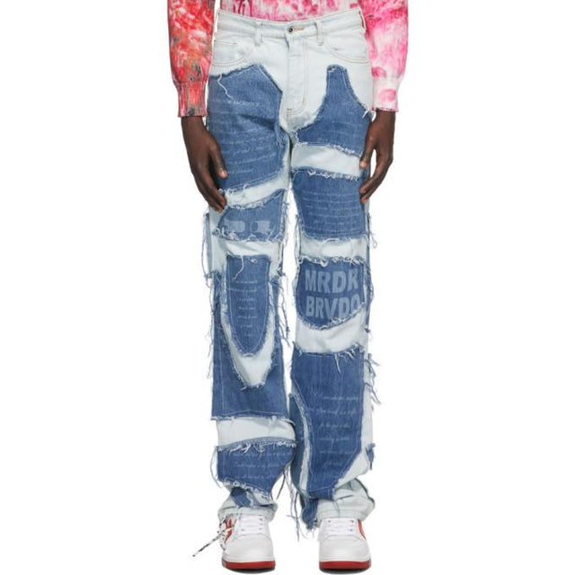 Who Decides War by MRDR BRVDO Blue Infusion Jeans