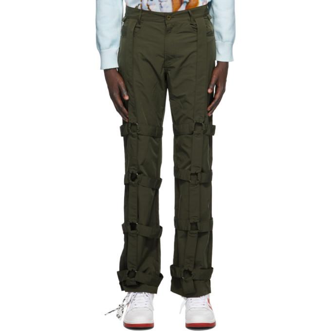 Who Decides War by MRDR BRVDO Green Bondage Trousers