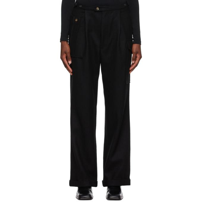 Winnie New York Black Pleated Pocket Trousers