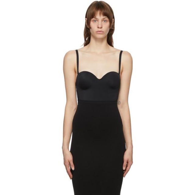 Wolford Black Mat De Luxe Forming String Bodysuit