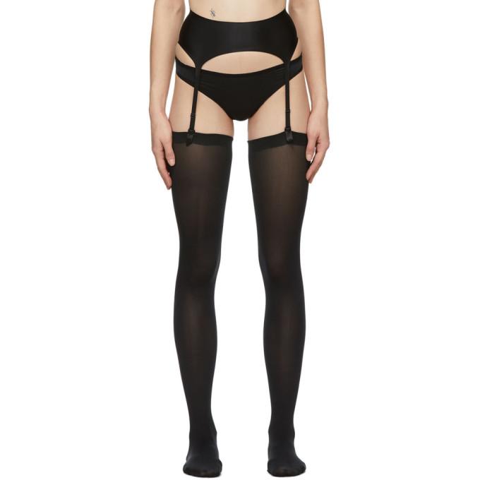 Wolford Black Satin Stocking Belt