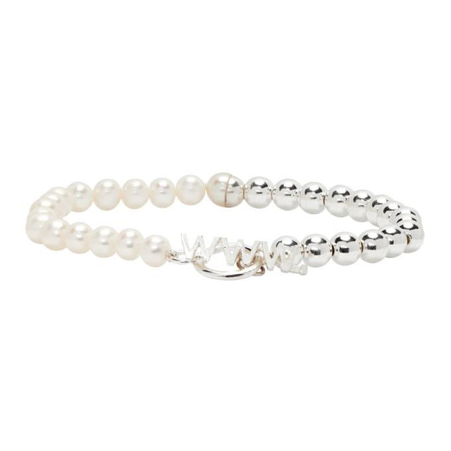 WWW.WILLSHOTT Silver Pearl Alternative Bracelet