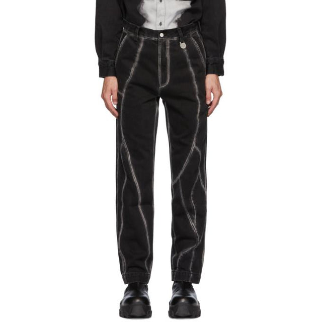 Xander Zhou Black Stripes Jeans