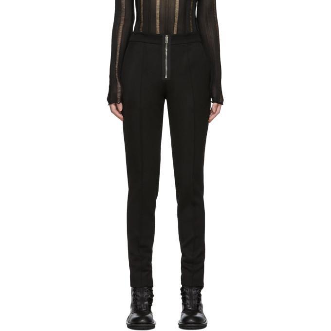 Yang Li Black Slim Exposed Zip Trousers