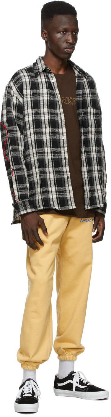 Awake NY Yellow Classic Outline Logo Lounge Pants