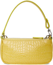 BY FAR Yellow Croc Mini Rachel Bag