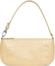 BY FAR Yellow Croc Rachel Shoulder Bag - Par sac à bandoulière Croc Rachel Croc Jaune - 멀리 노란색 croc 레이첼 숄더 백