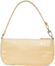 BY FAR Yellow Croc Rachel Shoulder Bag