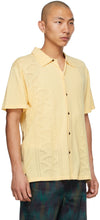 Double Rainbouu Yellow Knit 'Retro Rainbouu' Short Sleeve Shirt