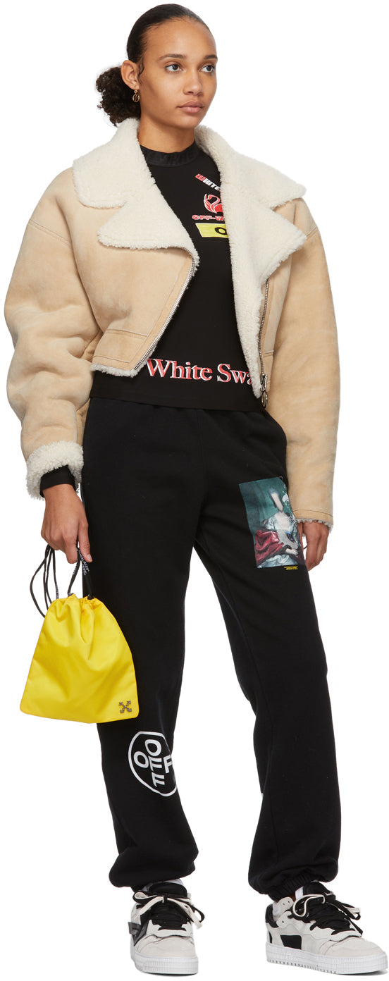 Off-White Yellow Nylon Satchel Pouch - Pochette en nylon jaune hors blanc - off-white yellow nylon satchel pouch.