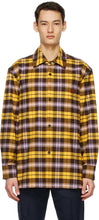 Acne Studios Yellow Plaid Over Shirt - Studios acné STUDIOS VAILLE DE CHEMISE - 여드름 스튜디오 셔츠 위에 노란색 격자 무늬