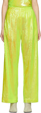 MM6 Maison Margiela Yellow Sequin Flare Lounge Pants