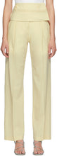 Christopher Esber Yellow Wool Double Belted Trousers