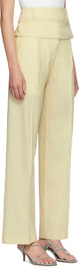 Christopher Esber Yellow Wool Double Belted Trousers