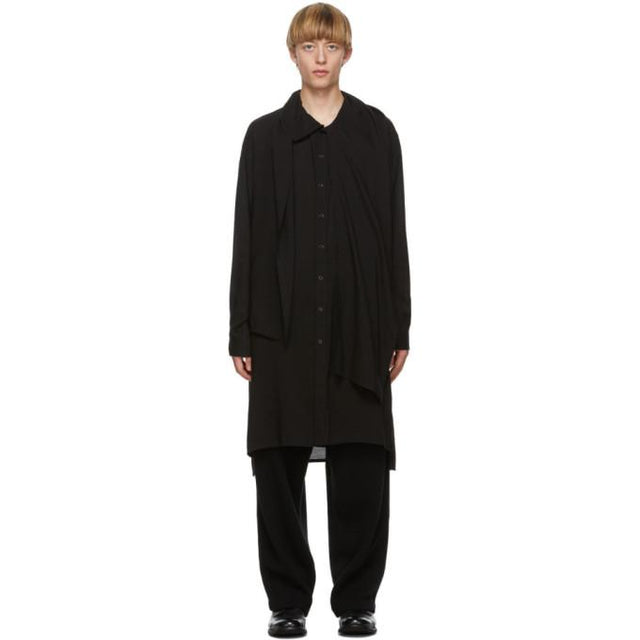 Yohji Yamamoto Black Collar Stall Shirt