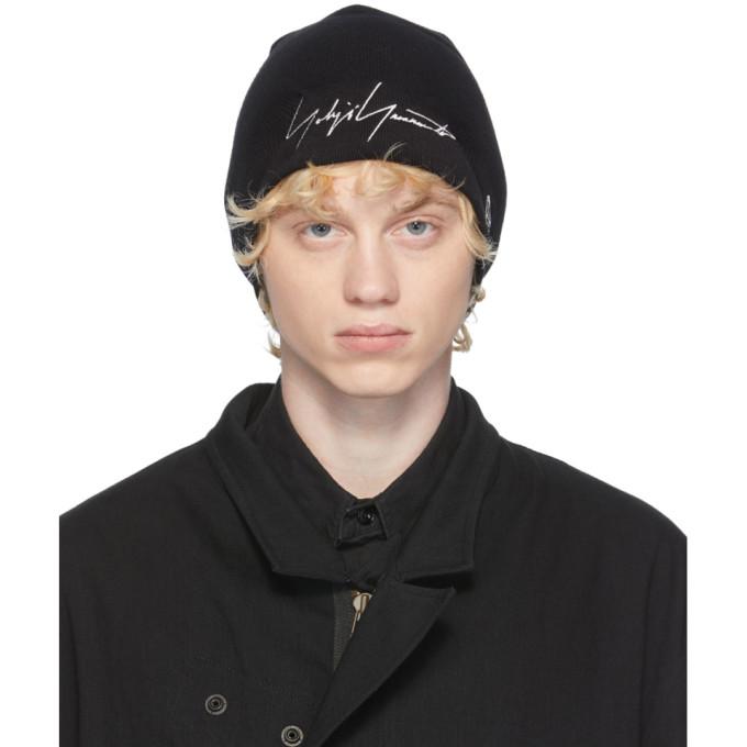 Yohji Yamamoto Black Logo Beanie