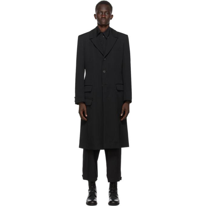 Yohji Yamamoto Black Long Print Coat – BlackSkinny