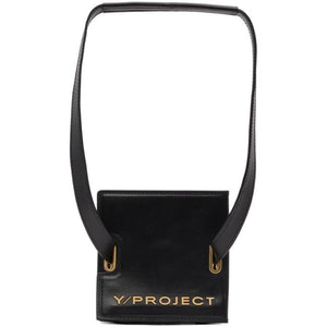 Y/Project Black Leather Accordion Tote Y/Project