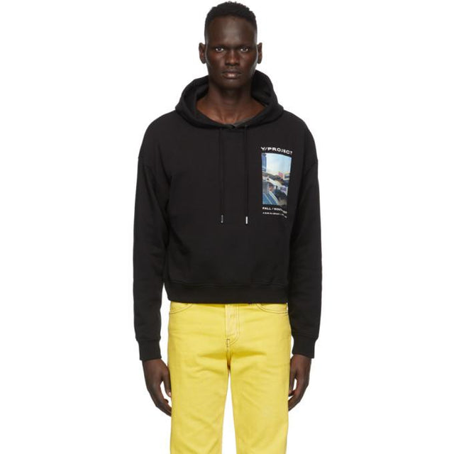 Y/Project Black Printed Show Hoodie