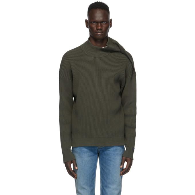 Y/Project Green Clipped Shoulder Turtleneck