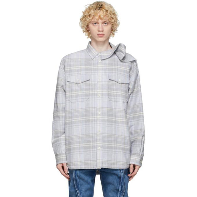 Y/Project Grey Clipped Shoulder Shirt