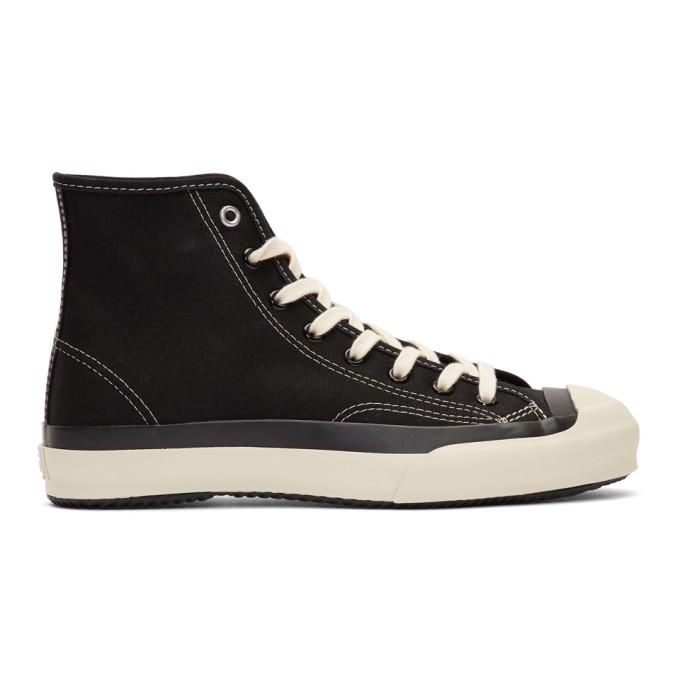 Ys Black and White High Cut Lace-Up Sneakers