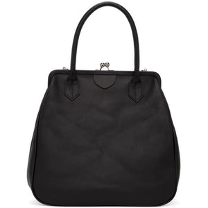 Ys Black Clasp Top Handle Bag