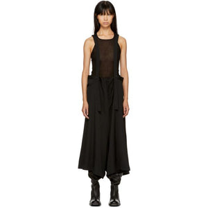 Y's Black Suspender Drop Skirt-BLACKSKINNY.COM