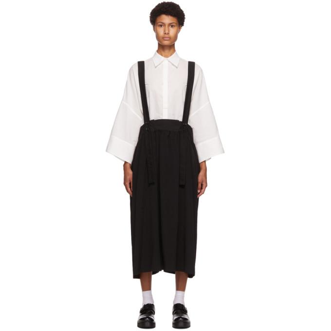 Ys Black Suspender Gathered Skirt
