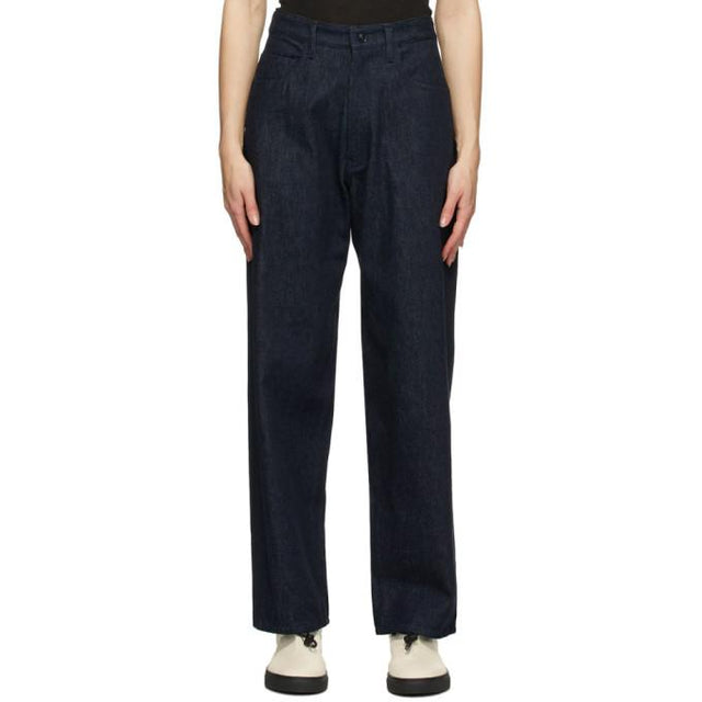 Ys Navy U-Side Stripe Jeans