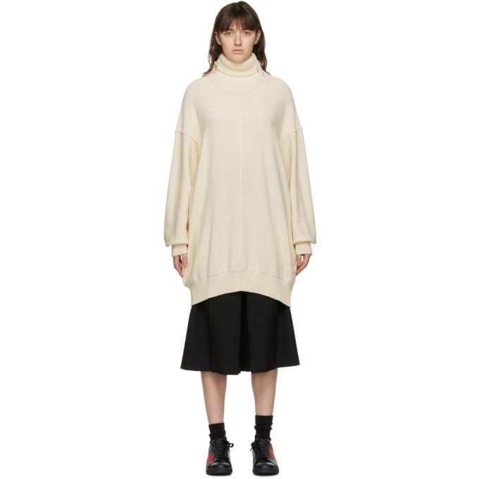 Ys Off-White M-BK Shoulder Tape Turtleneck