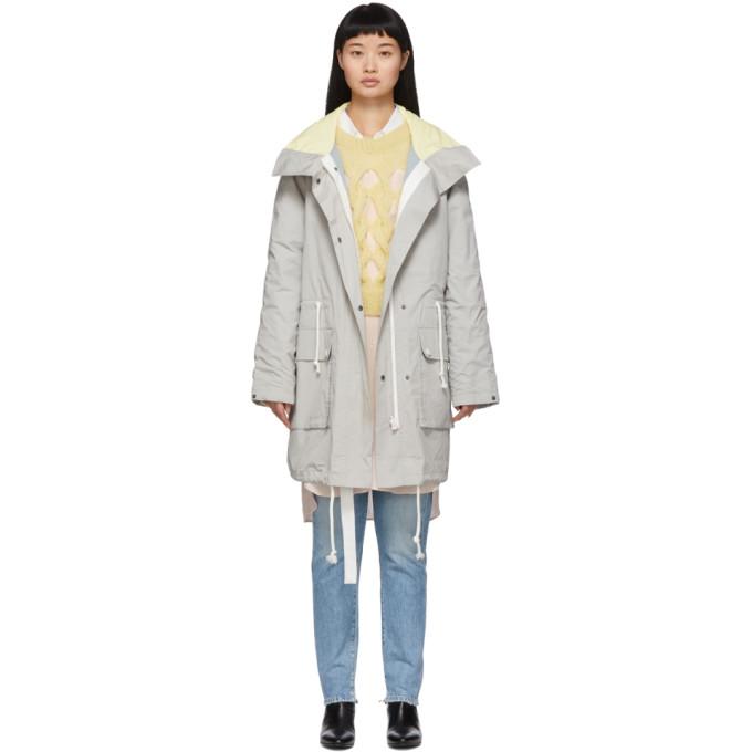 Yves Salomon - Army Reversible Grey Padded Parka