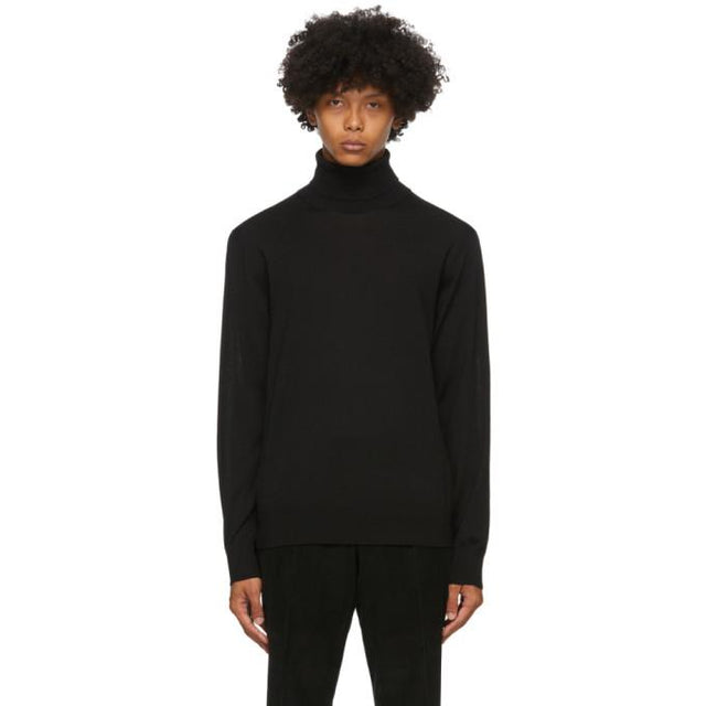Z Zegna Black Wool Turtleneck