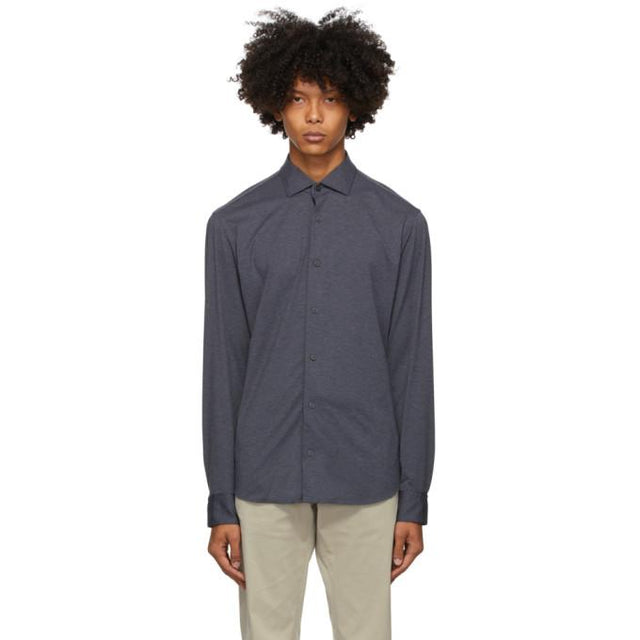Z Zegna Grey Jersey Shirt